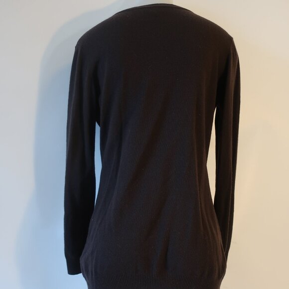 Womens Escada Sport Brown Escada Espana 100% Virgin Wool Cardigan Sweater M - Picture 5 of 9